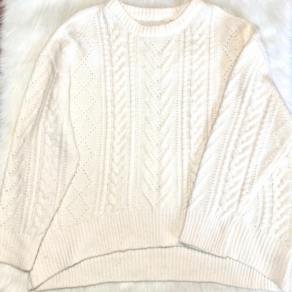 Alpaca Chunky Oversized Sweater Braided Knit Wool - Picture 8 of 14